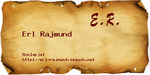 Erl Rajmund névjegykártya